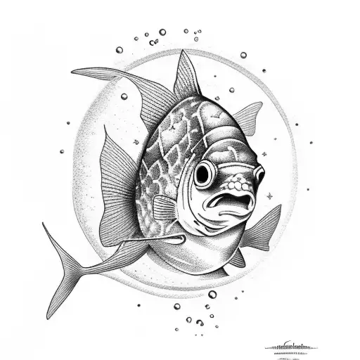 christianity fish tattoo design idea