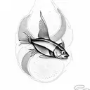 christianity fish tattoo design idea