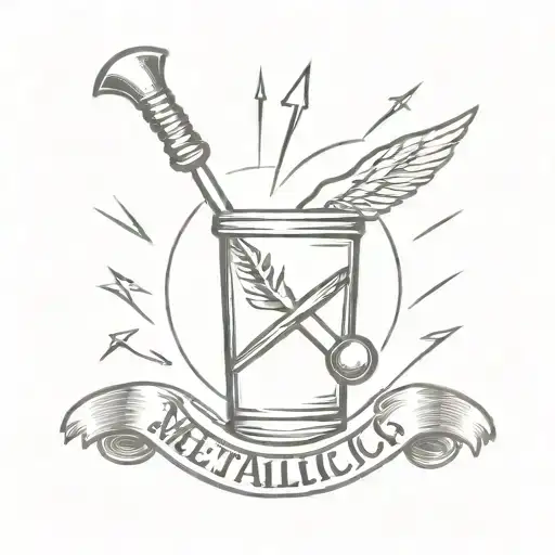 metallica as a pharmacy sign  tattoo design idea