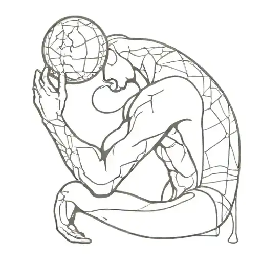 atlas holding the world tattoo design idea