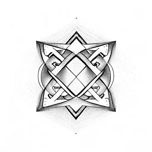 an infinity symbol shaped like an arrow tattoo design idea