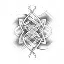 an infinity symbol shaped like an arrow tattoo design idea