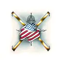 prison bars tattoo design idea