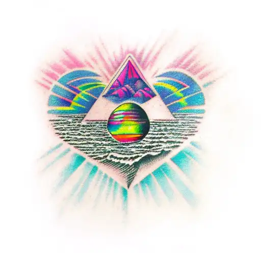 Pink Floyd Dark Side of the moon tattoo design idea