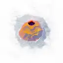 volcano in space erruption tattoo design idea