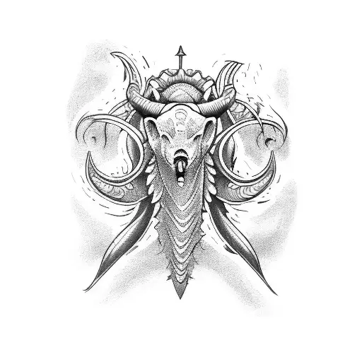 pisces with Taurus  tattoo design idea