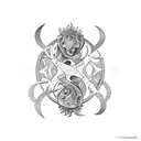 pisces with Taurus  tattoo design idea