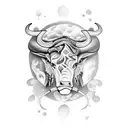 Taurus with Pisces  tattoo design idea