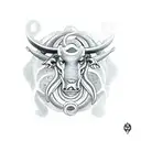 Taurus with Pisces  tattoo design idea