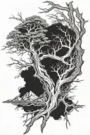 driftwood branch tattoo design idea
