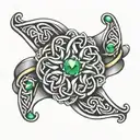 Celtic flower ring  tattoo design idea