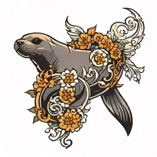 a seal tattoo design idea