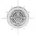 balance Aztec calendar  tattoo design idea