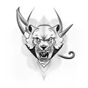 Create a tattoo that showcases your passion for sports and your role as a father, incorporating symbols representing each of your three sons. tattoo design idea
