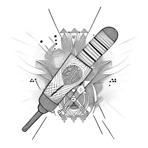  drumsticks anda snare drum tattoo design idea