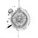 snare drums tattoo design idea