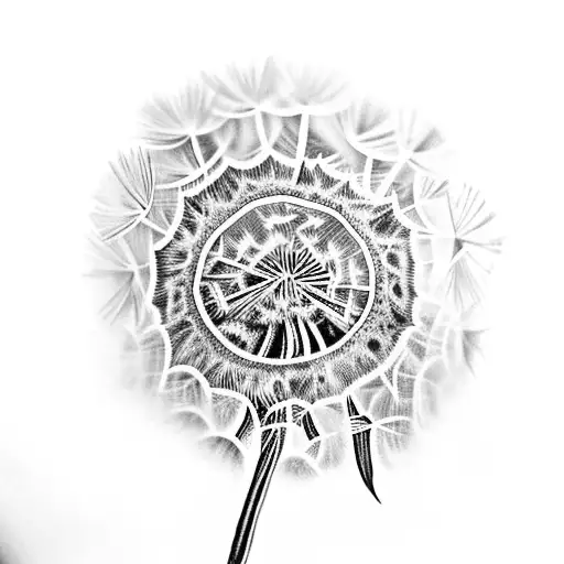 Dandelion tattoo design idea