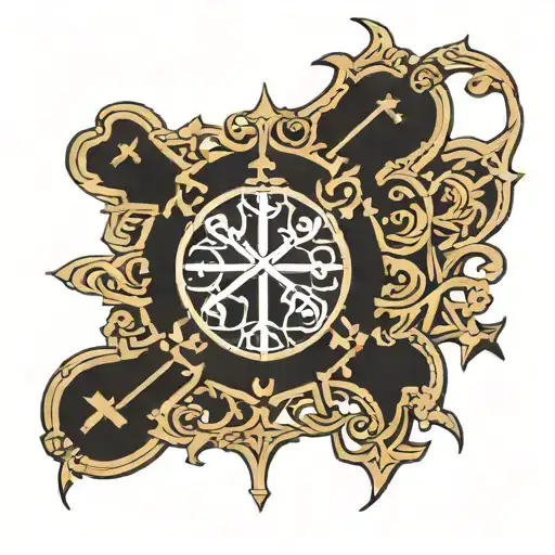 Chi Rho christogram tattoo design idea