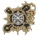 Chi Rho christogram tattoo design idea