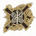 Chi Rho christogram tattoo design idea