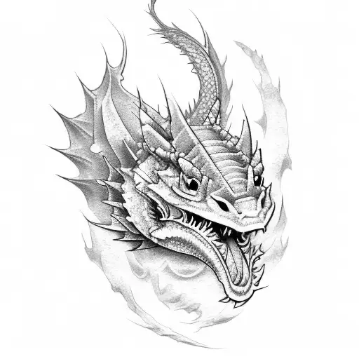 dragon snapper tattoo design idea