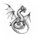 dragon snapper tattoo design idea