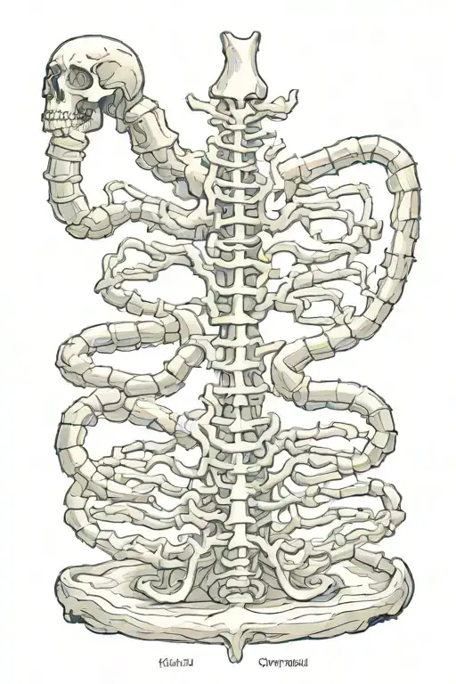 Spinal tattoo design idea
