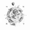 a tattoo with coordinates 28°41'42" N 77° 08' 00" E tattoo design idea