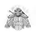 ninja turtles looking up tattoo design idea
