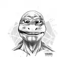 ninja turtles looking up tattoo design idea