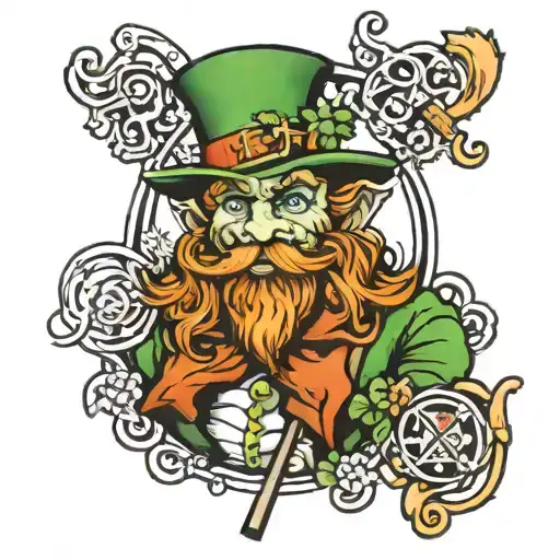 Leprechaun tattoo design idea