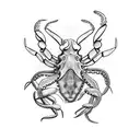 crab riding an octopus tattoo design idea