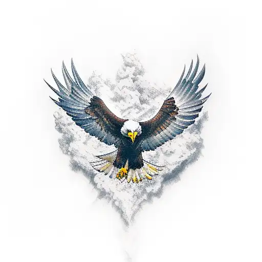 Eagle Diving tattoo design idea