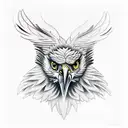 Golden Eagle Diving tattoo design idea