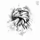 Golden Eagle Diving tattoo design idea