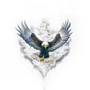 Eagle Diving tattoo design idea