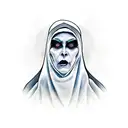 evil nun tattoo design idea