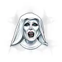 evil nun tattoo design idea