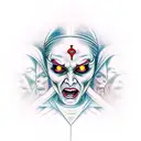 evil nun tattoo design idea