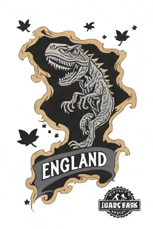 england, kids names, birthdays, date tattoo, jurassic park tattoo design idea