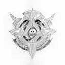 Combine elements from Steins Gate, Death Note, and Full Metal Alchemist in a single tattoo tattoo design idea