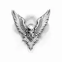 valkyrie's wings tattoo design idea
