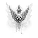 valkyrie's wings tattoo design idea