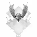 valkyrie's wings tattoo design idea