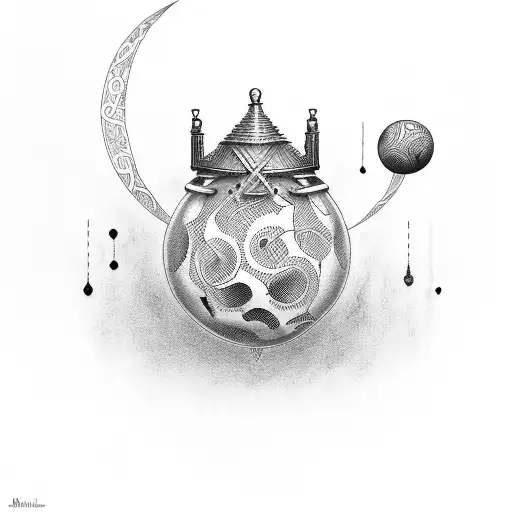 ball, Music And Sparta tattoo design idea