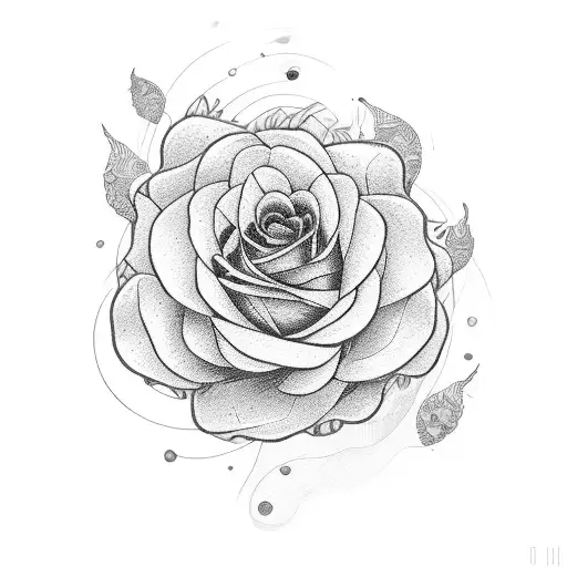Girl whit roses and mandala tattoo design idea