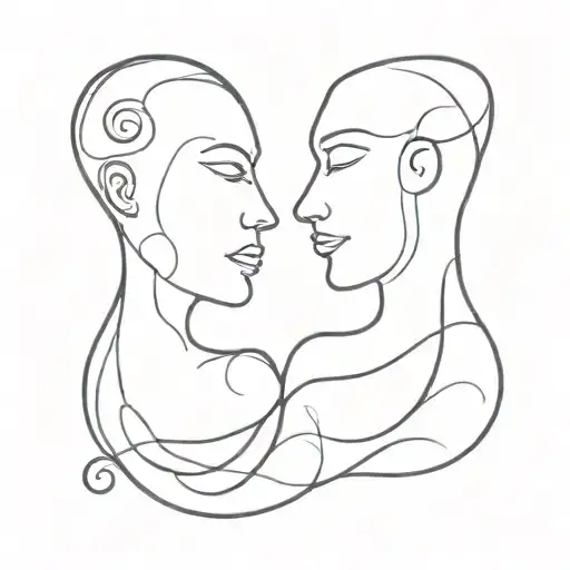 2 faces mental health awareness tattoo design idea