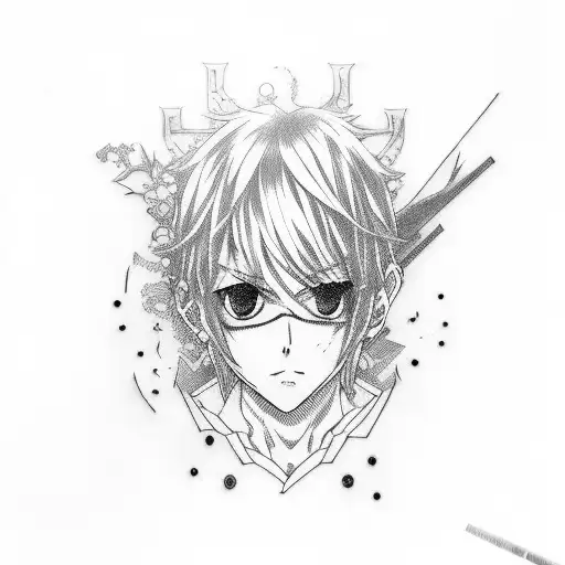 anime, aki, chainsaw man, kon  tattoo design idea