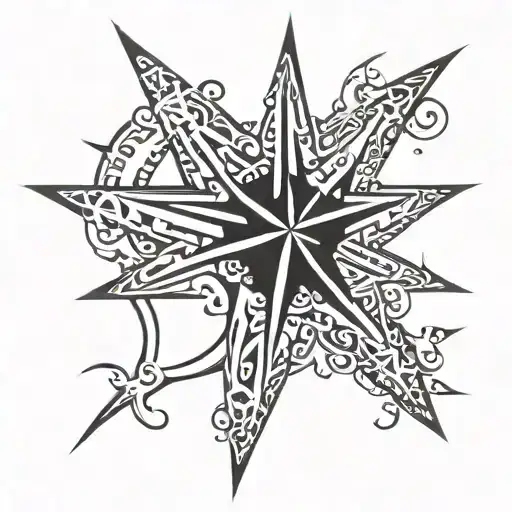 nautical star tattoo design idea