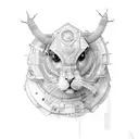 asexy Strong girl who has a ADHD and manik depression and architecture industrial designer  tattoo design idea